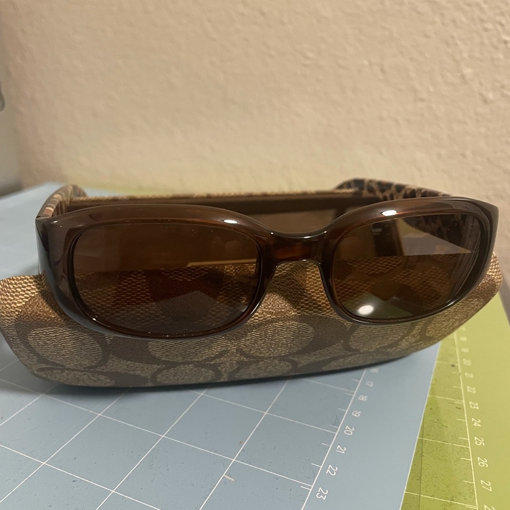 Authentic coach brown sunglasses